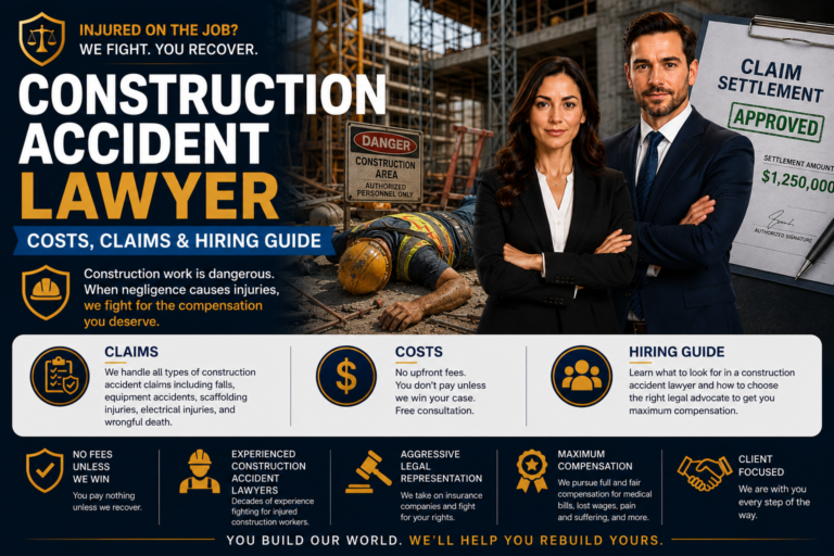 Construction injury attorney claim