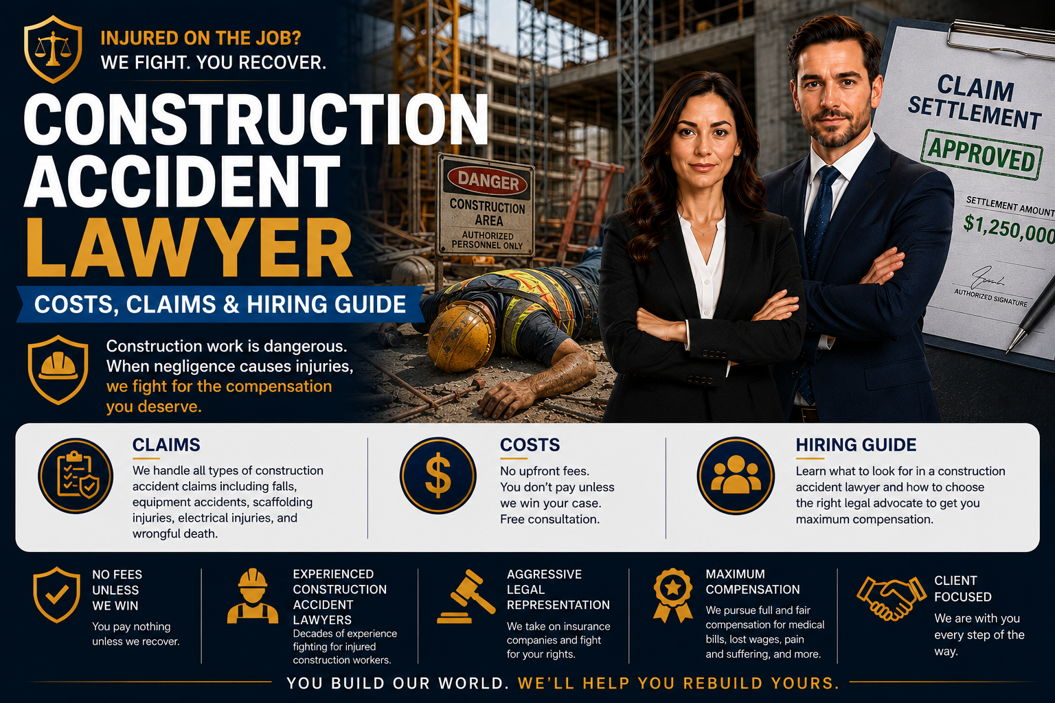 Construction injury attorney claim