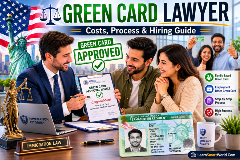Immigration attorney guiding applicants through green card paperwork, costs, and legal steps.